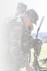 Cadets utilize communications hardware during ROTC training.