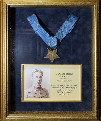 Medal of Honor display for Cary D. Langhorne  VMI Class of 1894 Surgeon, U.S. Navy