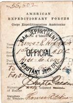 World War I identification card