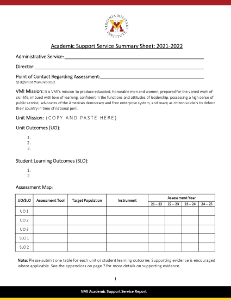 Academic Support Service Report Template thumbnail 