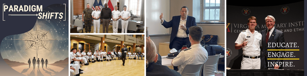 Collage of cadets and speaker events