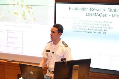 Tanner Mallari ’22 presents his senior thesis, “Evaluation of Crowdsourcing Applications in Disaster Relief.”