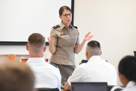Lt. Col. Sara Whipple, associate professor of psychology at Virginia Military Institute, developed a new class this semester titled, “Risk and Resilience in Youth.”